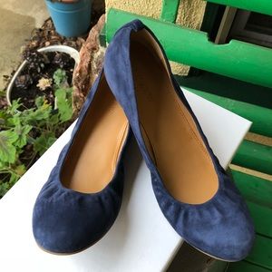 J. Crew Anya suede ballet flats